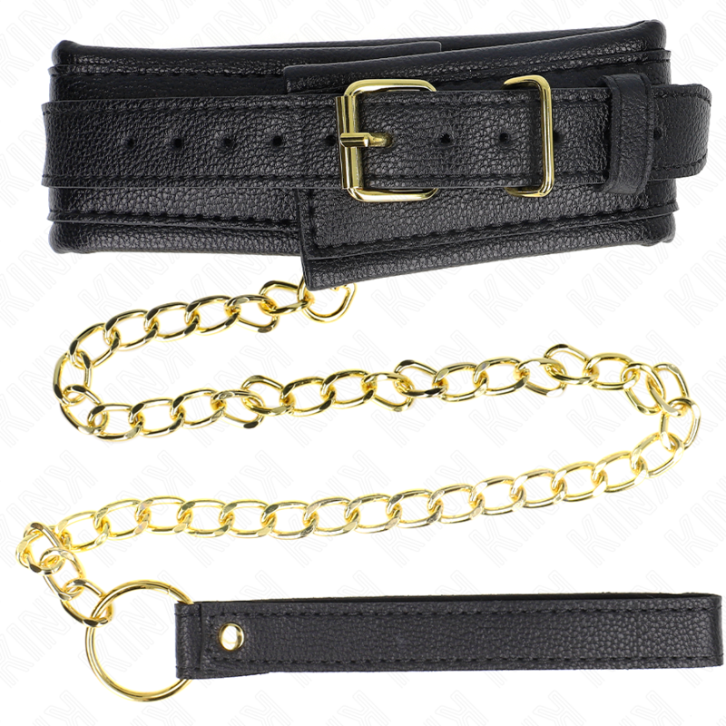 KINK - COLLAR CON CORREA DE PIEL SÍMIL ESPONJA MODELO 1 AJUSTABLE 37-54 CM X 3 CM