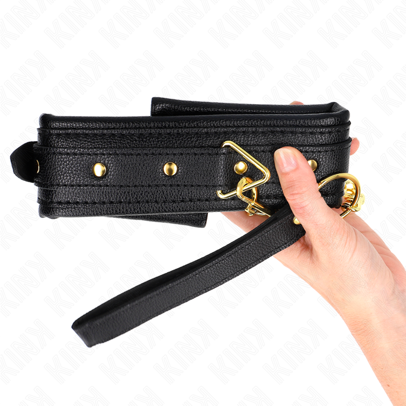 KINK - COLLAR CON CORREA DE PIEL SÍMIL ESPONJA MODELO 1 AJUSTABLE 37-54 CM X 3 CM