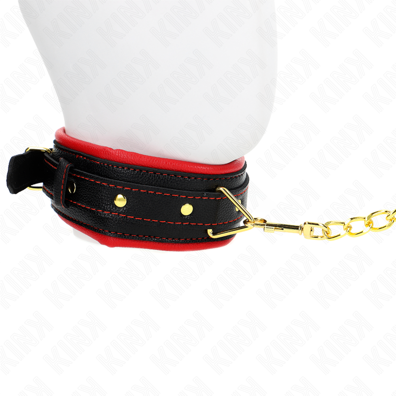 KINK - COLLAR CON CORREA DE PIEL SÍMIL ESPONJA MODELO 2 AJUSTABLE 37-54 CM X 3 CM