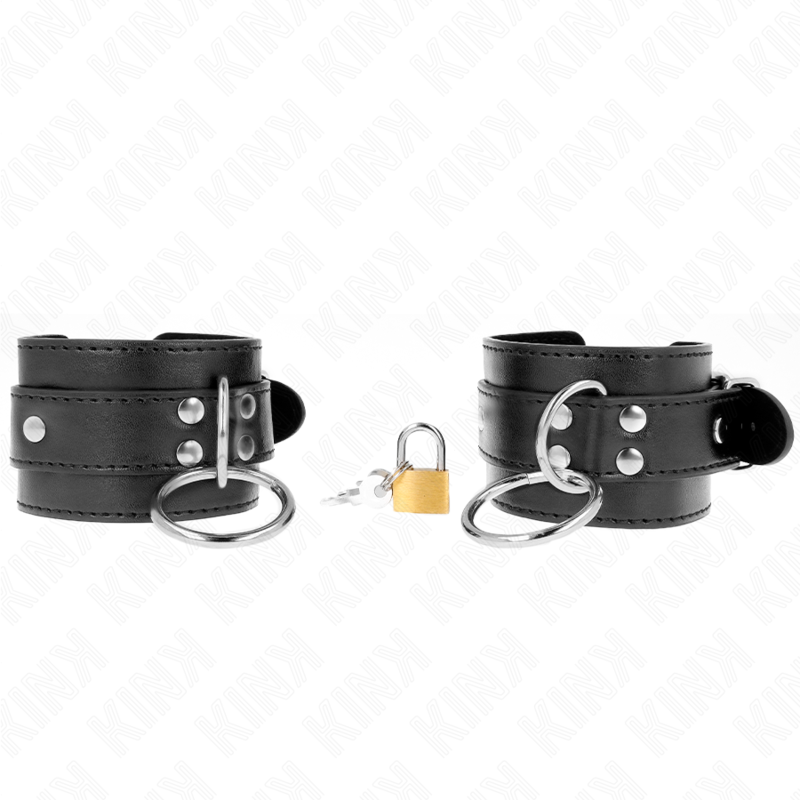 KINK - Adjustable Black O-Ring Locking Wrist Restraints 20-28cm x 5.5cm