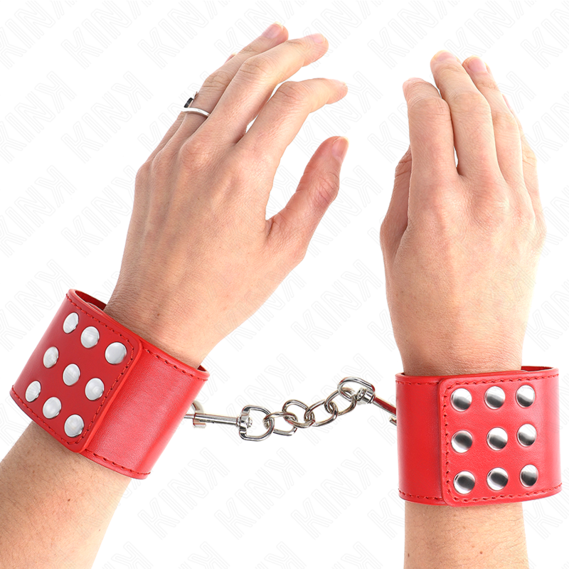 KINK - RED ADJUSTABLE SNAP FASTEN WRIST 19-24 CM X 5.5 CM