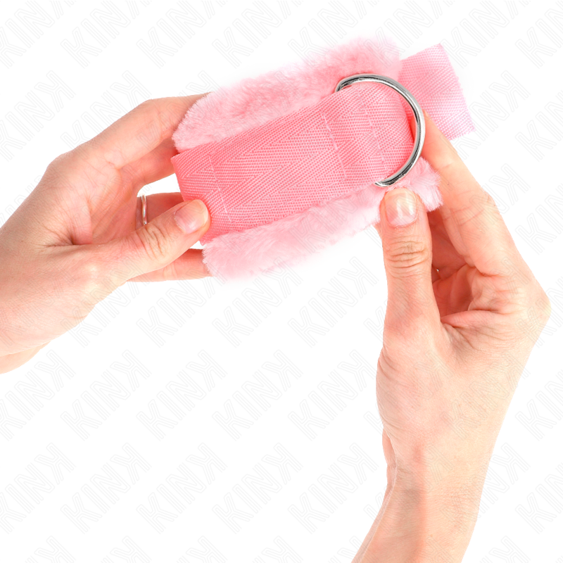 KINK - FORRO DE PELUCHE ROSA AJUSTABLE EN LA MUÑECA 17-31 CM X 7 CM
