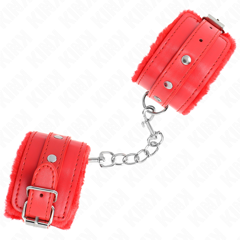 KINK - PREMIUM RED FUR LINING WRIST WITH ADJUSTABLE RED BELT 17-29 CM X 6 CM