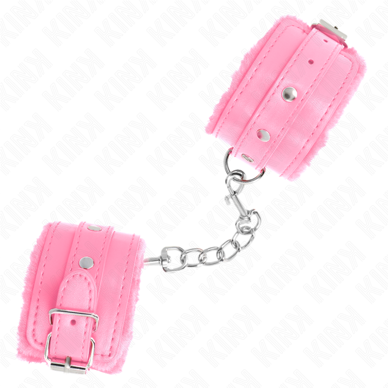 KINK - PREMIUM PINK FUR LINING WRIST WITH ADJUSTABLE PINK BELT 17-29 CM X 6 CM