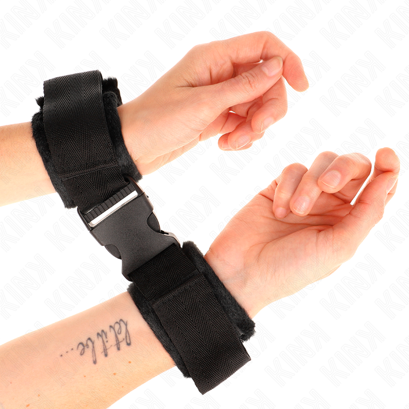 KINK - WRIST RESTRAINTS NYLON BIND HOOK&LOOP RED-BLACK MODEL 1 ADJUSTABLE 25-35 CM X 6 CM
