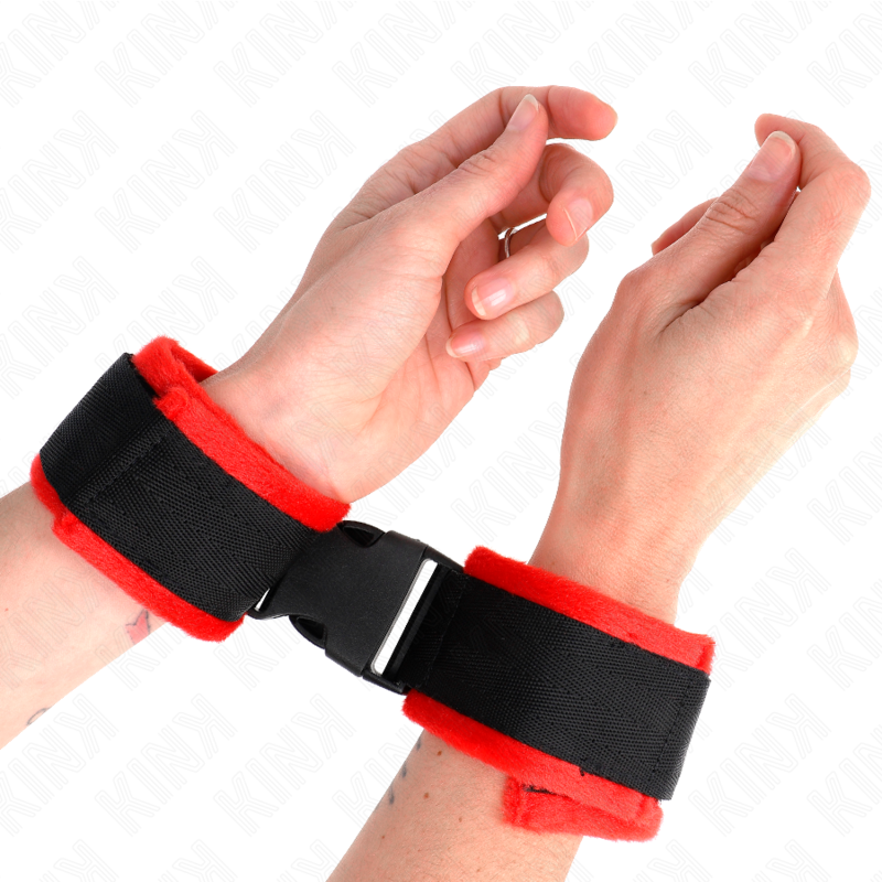KINK - WRIST RESTRAINTS NYLON BIND HOOK&LOOP BLACK MODEL 1 ADJUSTABLE 25-35 CM X 6 CM