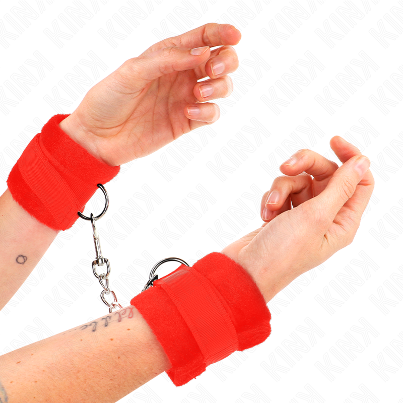 KINK - RED BEGINNER SKIN HANDCUFFS 30 X 7 CM