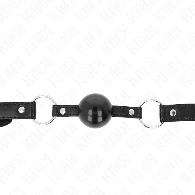 KINK - MORDAZA DE BOLA DE TPE NEGRA 4 CM 60 x 2 CM