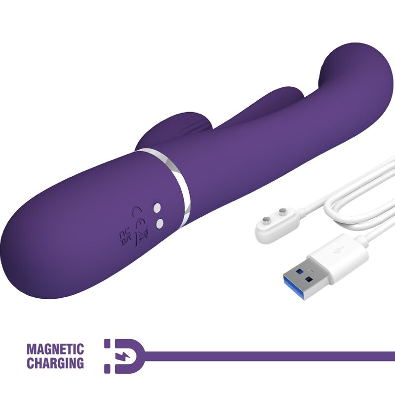 PRETTY LOVE - SHANIA TRIPLE RABBIT PURPLE MULTIFUNCTIONAL VIBRATOR