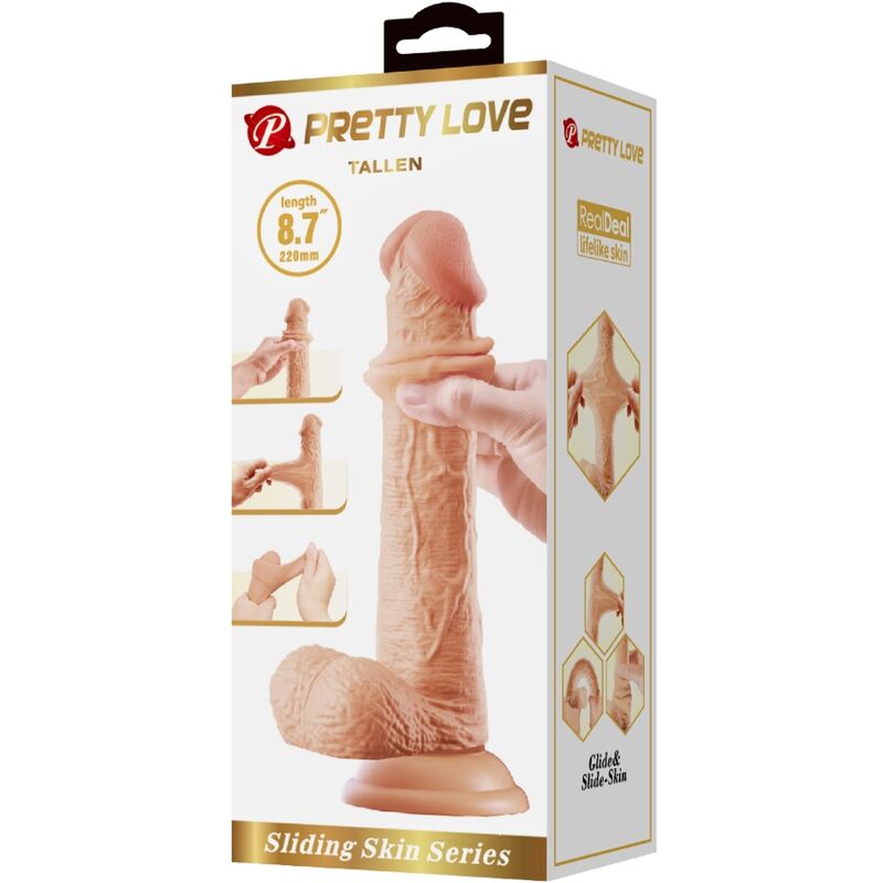 PRETTY LOVE - DILDO REALISTA 22 CM DE ALTO CARNE
