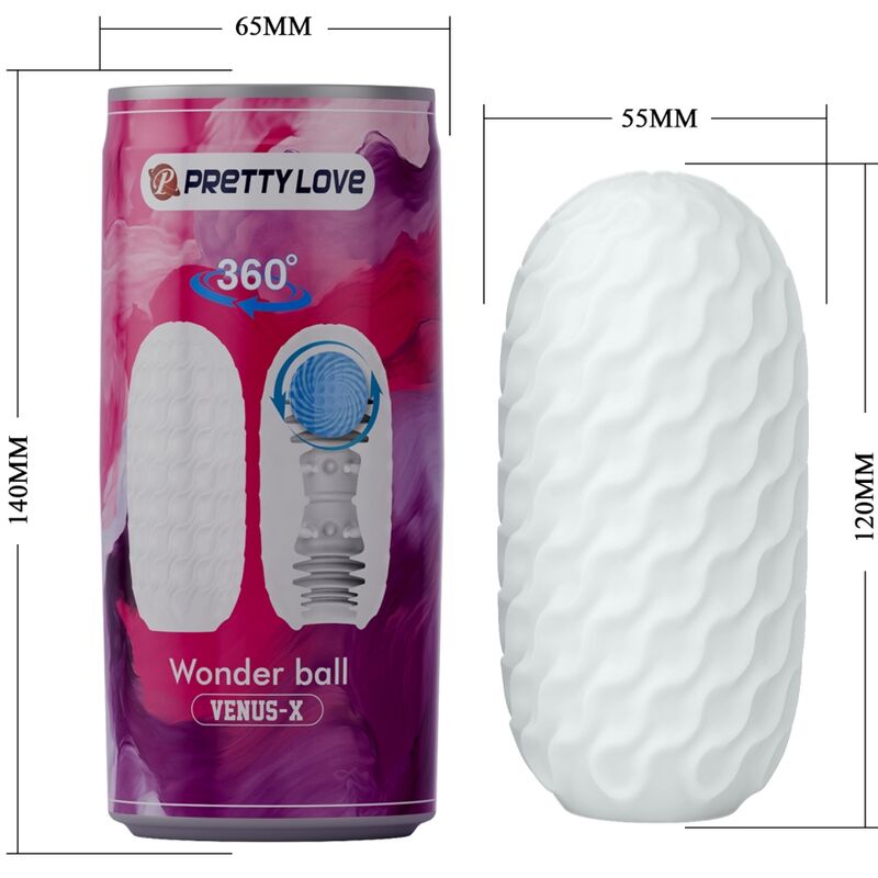PRETTY LOVE - MASTURBADOR MASCULINO VENUS X MODELO 3 BLANCO