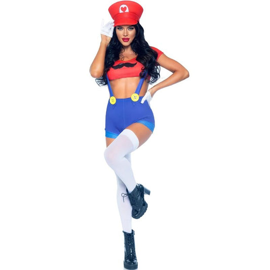LEG AVENUE - DISFRAZ SEXY DE MARIO BROS ROJO/AZUL M