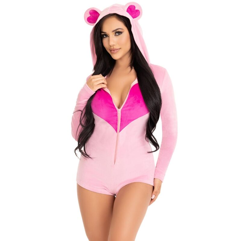 LEG AVENUE - BODY DE OSO DE TERCIOPELO ROSA S