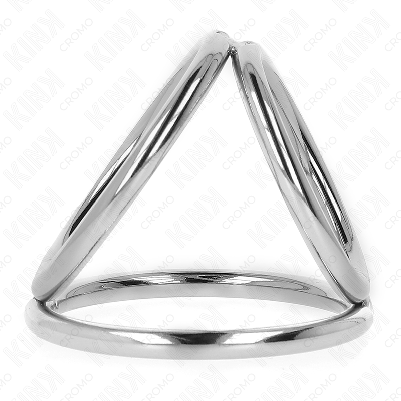 KINK - 3.2 CM TO 4.5 CM CHROME METAL TRIPLE COCK RING