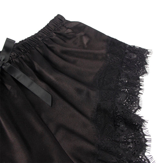 SUBBLIME - 953942 CAMISA CASUAL DE SEDA + PANTALÓN DE ENCAJE NEGRO L/XL