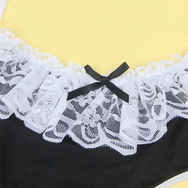 SUBBLIME - 954307 DISFRAZ DE MUCAMA SEXY NEGRO/BLANCO S/M