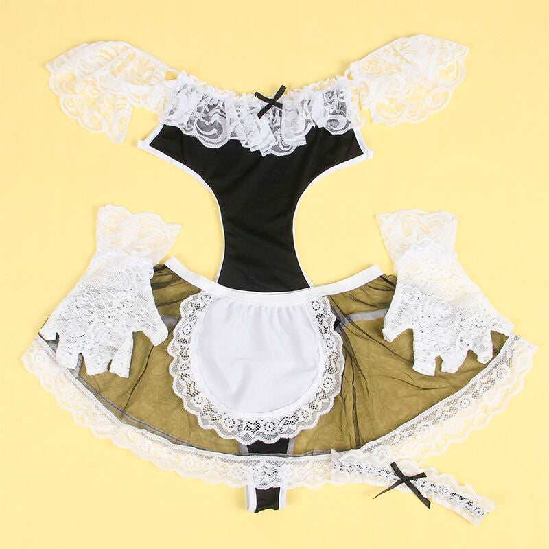SUBBLIME - 954314 DISFRAZ DE MUCAMA SEXY NEGRO/BLANCO L/XL