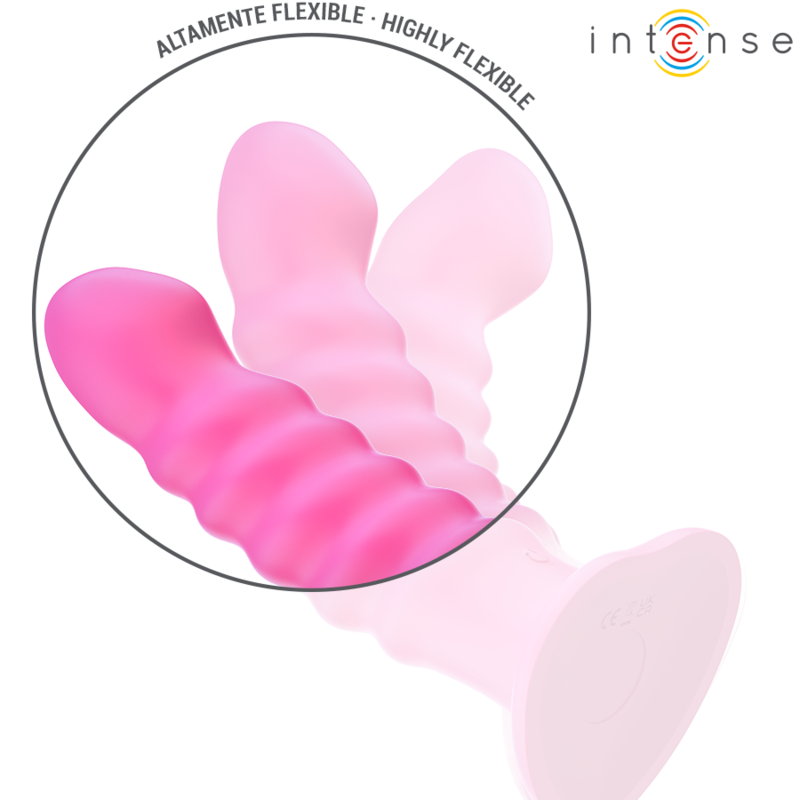INTENSE - CINDY VIBRADOR TAMAÑO G DISEÑO ESPIRAL 10 VIBRACIONES CONTROL REMOTO ROSA