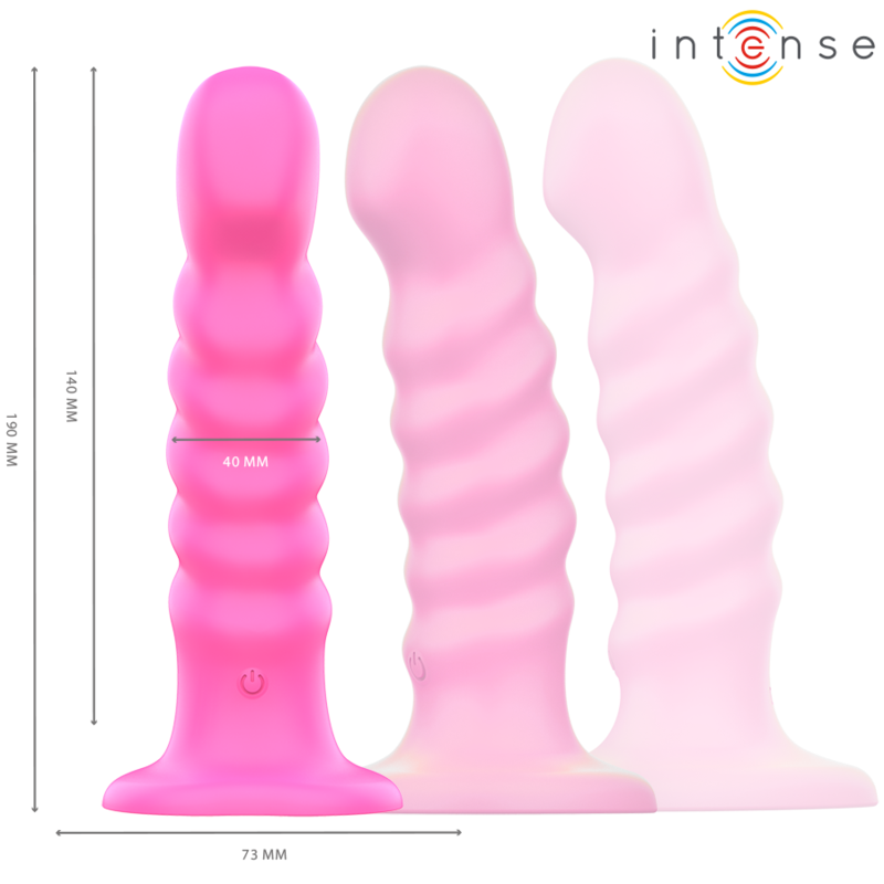 INTENSE - CINDY VIBRADOR TAMAÑO G DISEÑO ESPIRAL 10 VIBRACIONES CONTROL REMOTO ROSA