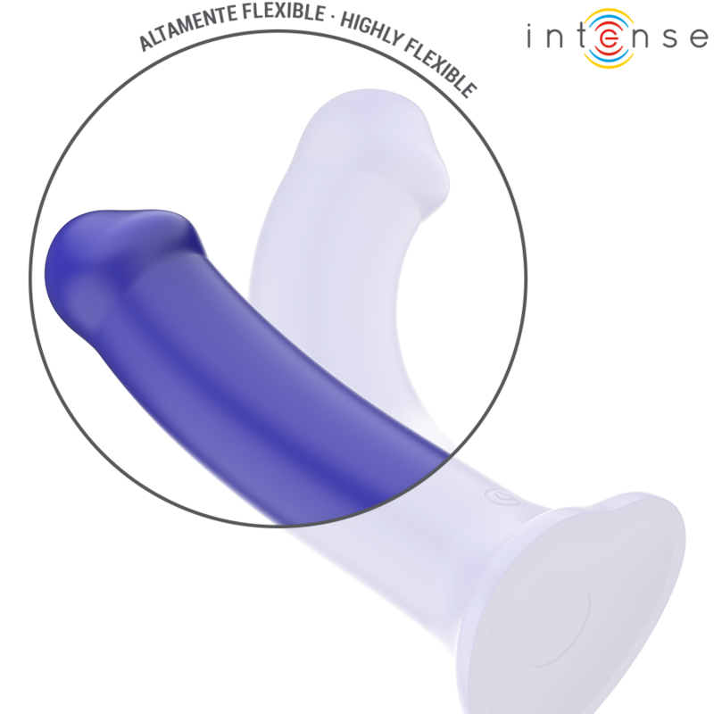 INTENSE - VIBRADOR VICTORIA CON VENTOSA 10 VIBRACIONES AZUL OSCURO CONTROL REMOTO