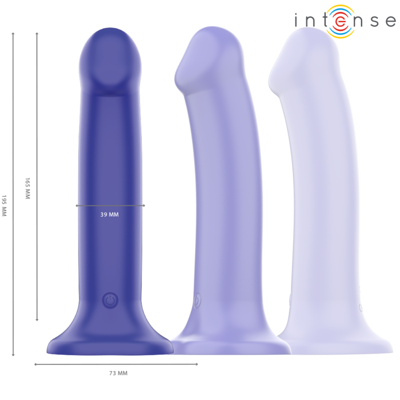 INTENSE - VIBRADOR VICTORIA CON VENTOSA 10 VIBRACIONES AZUL OSCURO CONTROL REMOTO
