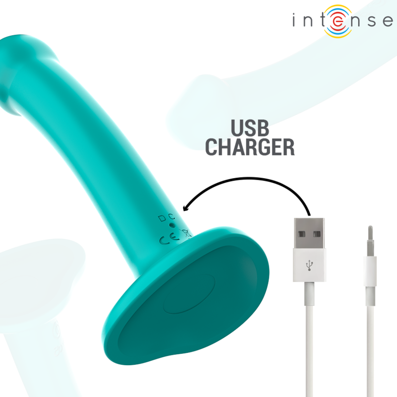 INTENSE - KATIE VIBRADOR CON VENTOSA 10 VIBRACIONES CONTROL REMOTO AZUL