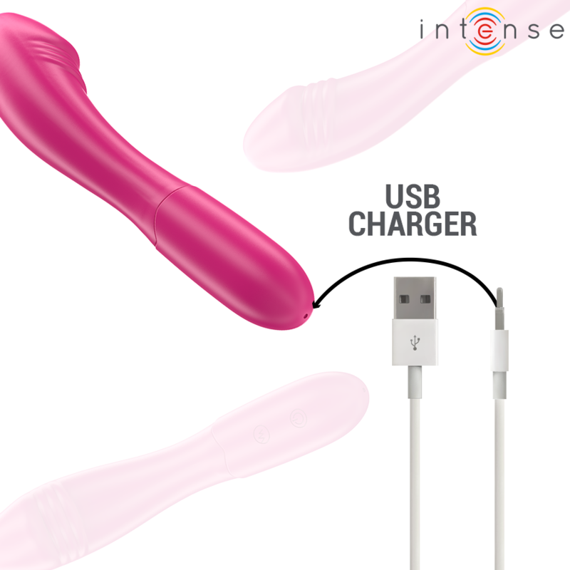 INTENSO - VIBRADOR BELINDA 19 CM FLEXIBLE 10 VIBRACIONES ROSA