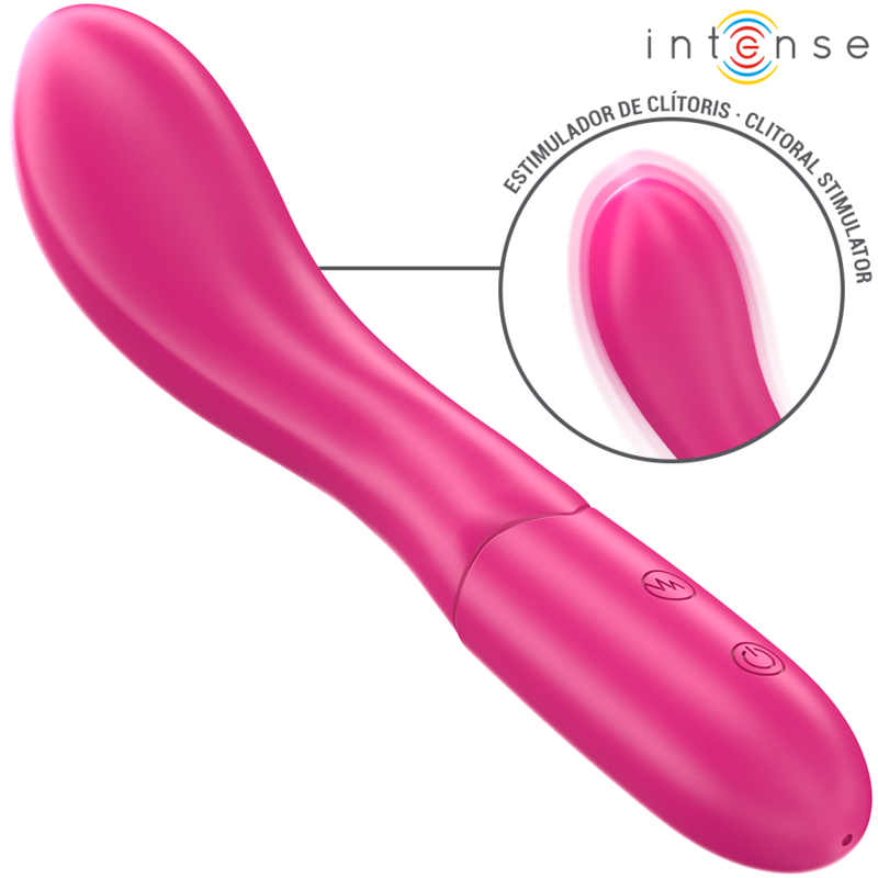 INTENSO - VIBRADOR LISET 19 CM FLEXIBLE 10 VIBRACIONES ROSA