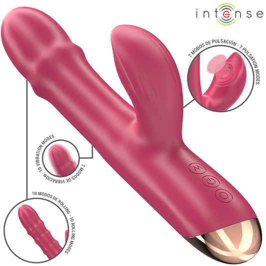 INTENSE - VIBRADOR MULTIFUNCIONAL 3 EN 1 CHLOE ROJO
