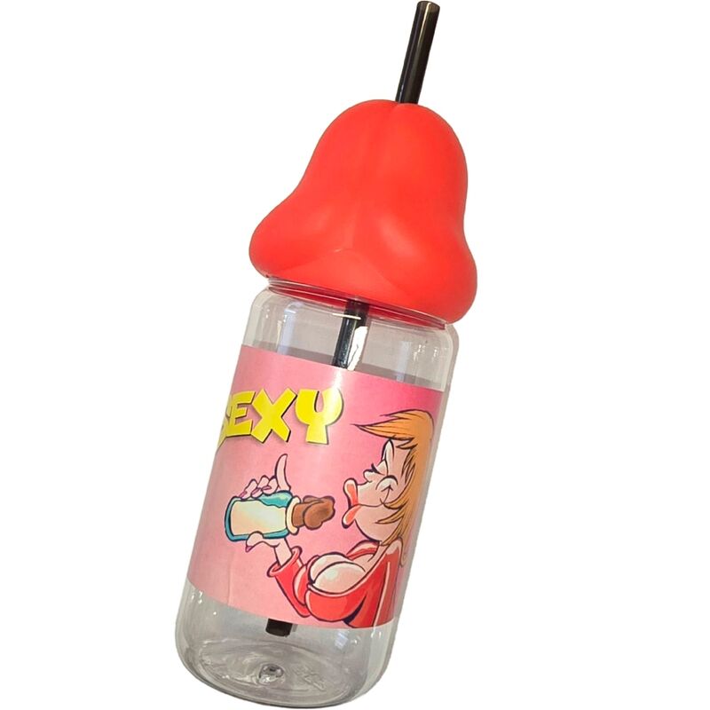 SPICY DIABLO - MAME CON FORMA DE PENE 360 ML ROJO