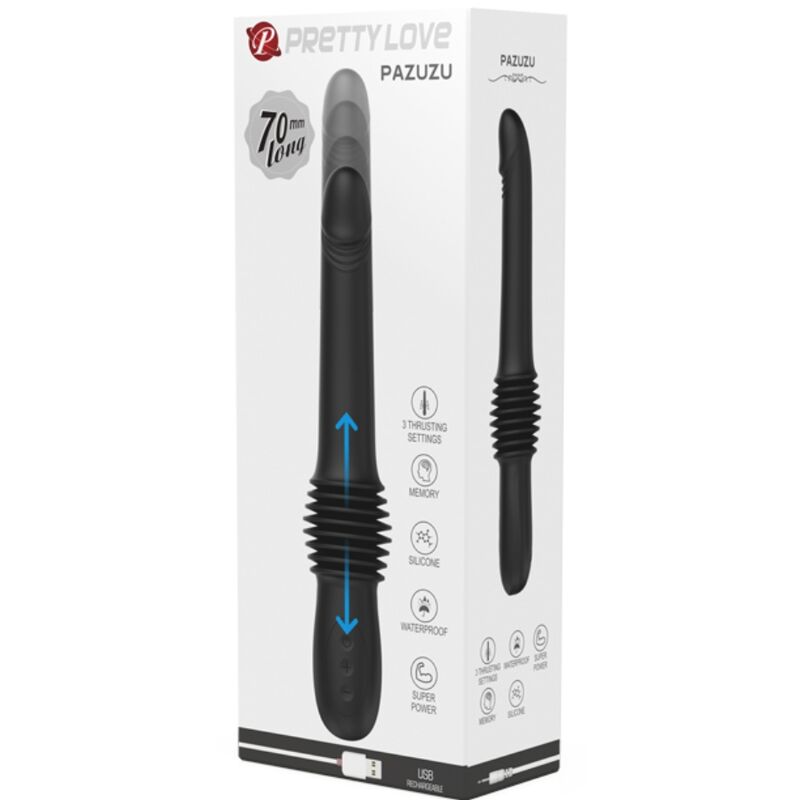 PRETTY LOVE - PAZUZU VIBRATOR 3 IMPULSE MODES BLACK