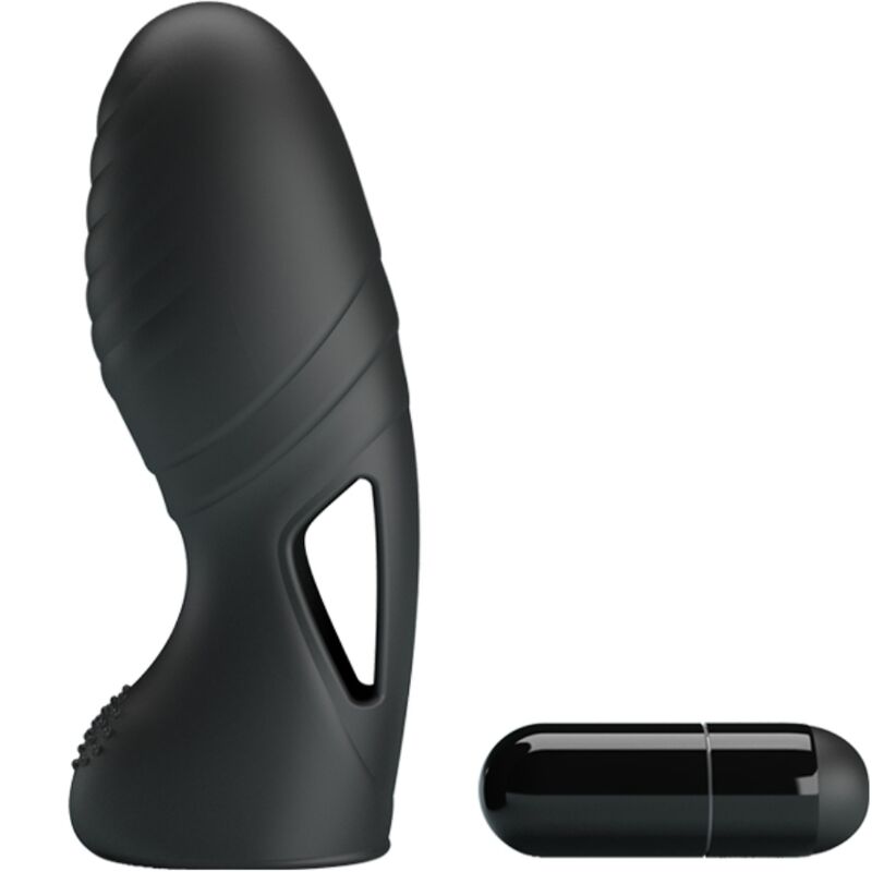 PRETTY LOVE - VIBRADOR DE DEDO DE SILICONA ALAN BLACK