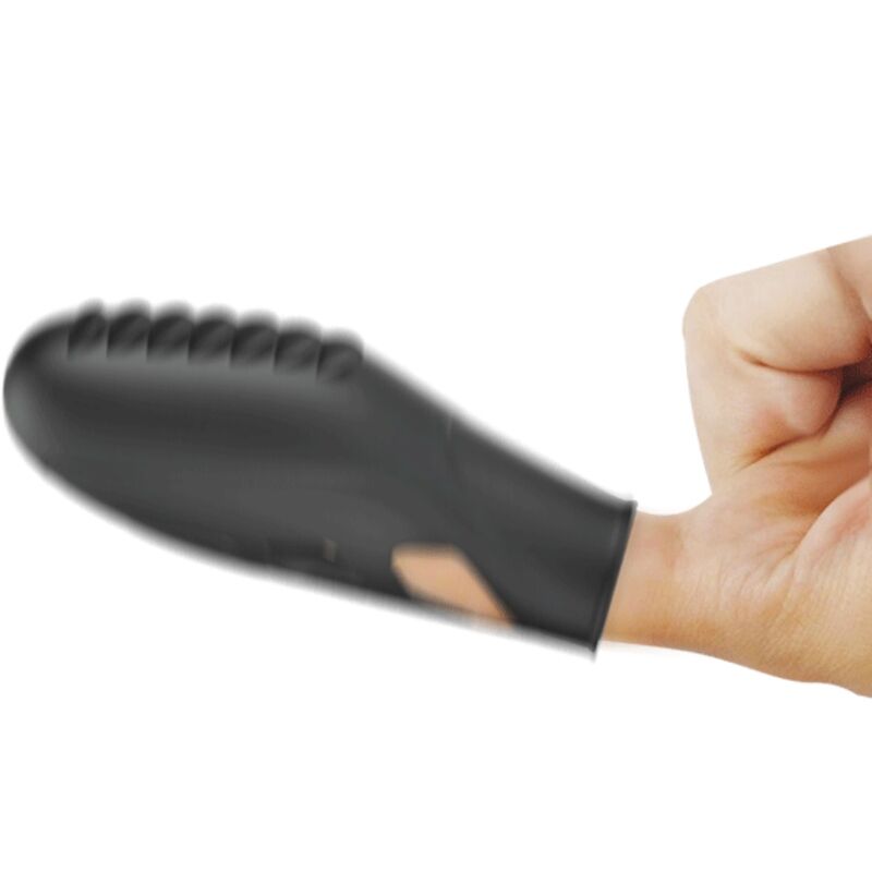 PRETTY LOVE - VIBRADOR DE DEDO DE SILICONA NEGRA