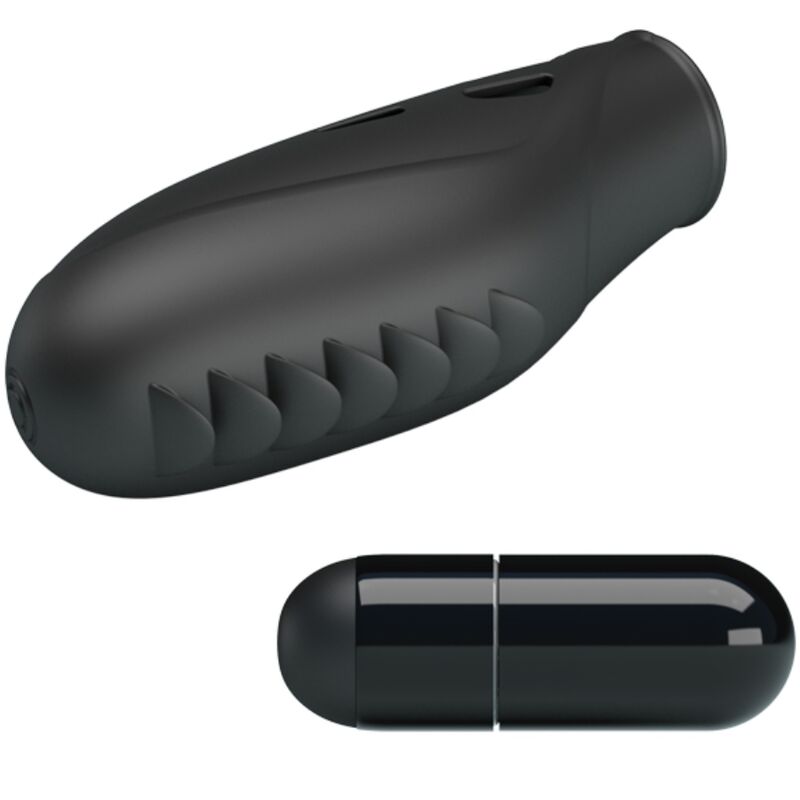 PRETTY LOVE - VIBRADOR DE DEDO DE SILICONA NEGRA