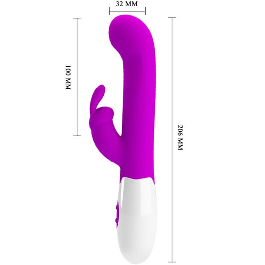 PRETTY LOVE - VIBRADOR CENTAUR CONEJO 30 MODOS DE VIBRACIÓN MORADO
