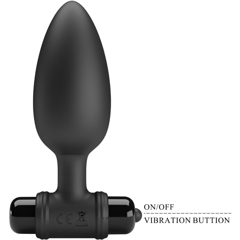 PRETTY LOVE - VIBRATING BUTT PLUG 2 ANAL PLUG 10 VIBRATIONS BLACK
