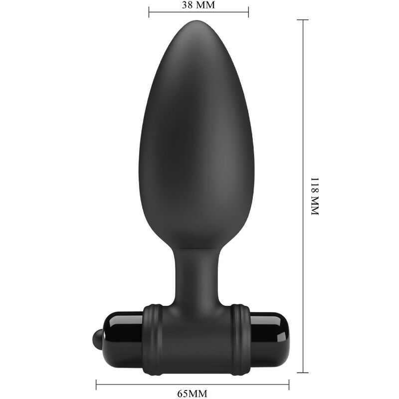 PRETTY LOVE - VIBRATING BUTT PLUG 2 ANAL PLUG 10 VIBRATIONS BLACK