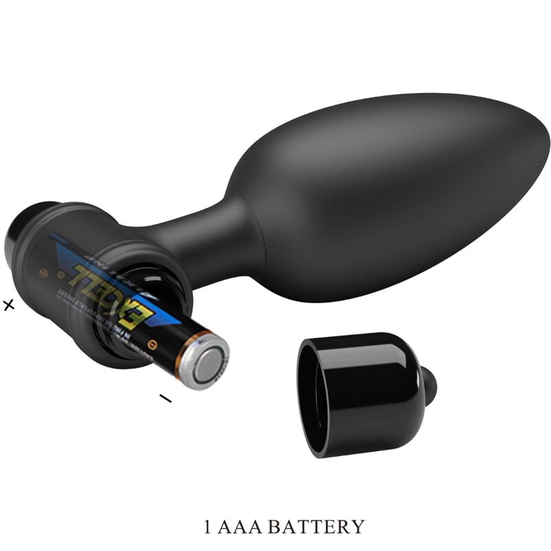 PRETTY LOVE - VIBRATING BUTT PLUG 2 ANAL PLUG 10 VIBRATIONS BLACK