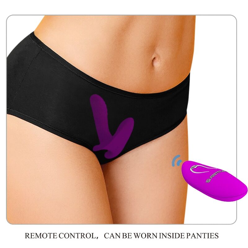 PRETTY LOVE - MASSAGER AND VIBRATOR 12 VIBRATIONS PURPLE REMOTE CONTROL