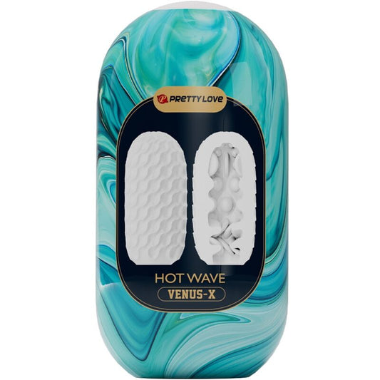 PRETTY LOVE - MASTURBADOR MASCULINO DE SILICONA BLANCA HOT WAVE