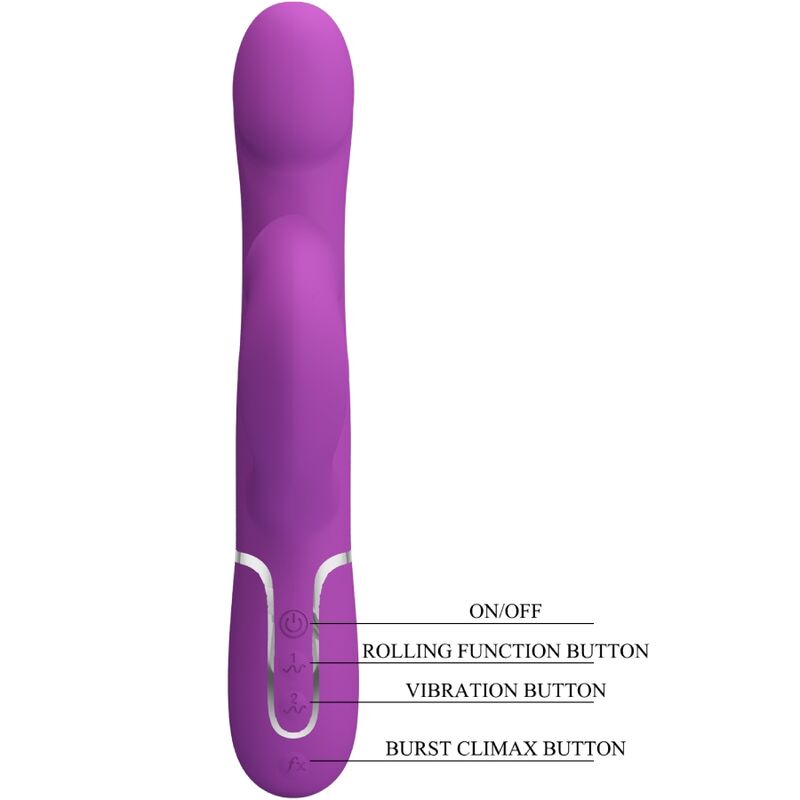 PRETTY LOVE - 4-IN-1 PURPLE MULTIFUNCTIONAL VIBRATOR AND STIMULATOR