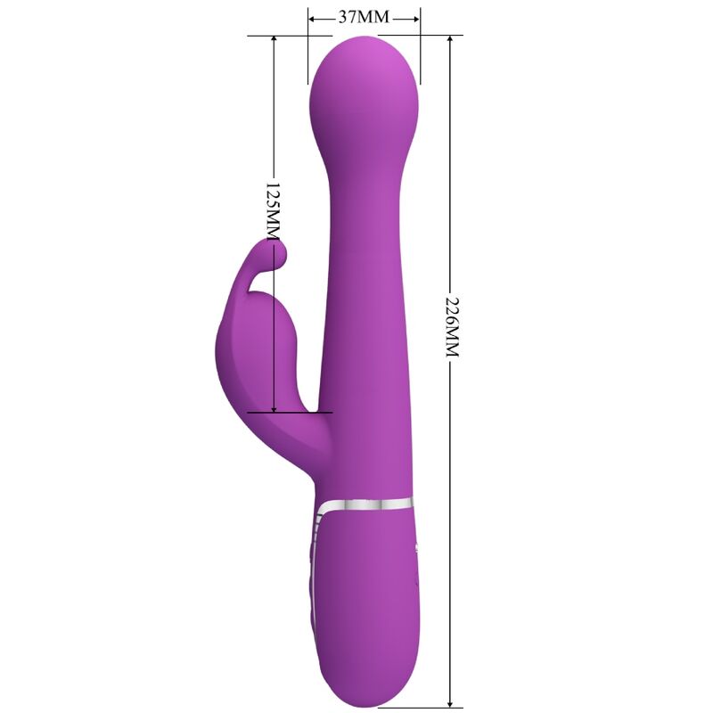 PRETTY LOVE - DEJON 3-IN-1 MULTIFUNCTIONAL RABBIT VIBRATOR PURPLE