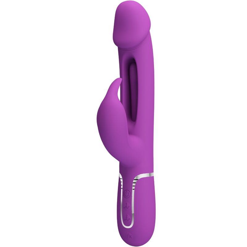 PRETTY LOVE - KAMPAS 3-IN-1 MULTIFUNCTIONAL PURPLE RABBIT VIBRATOR