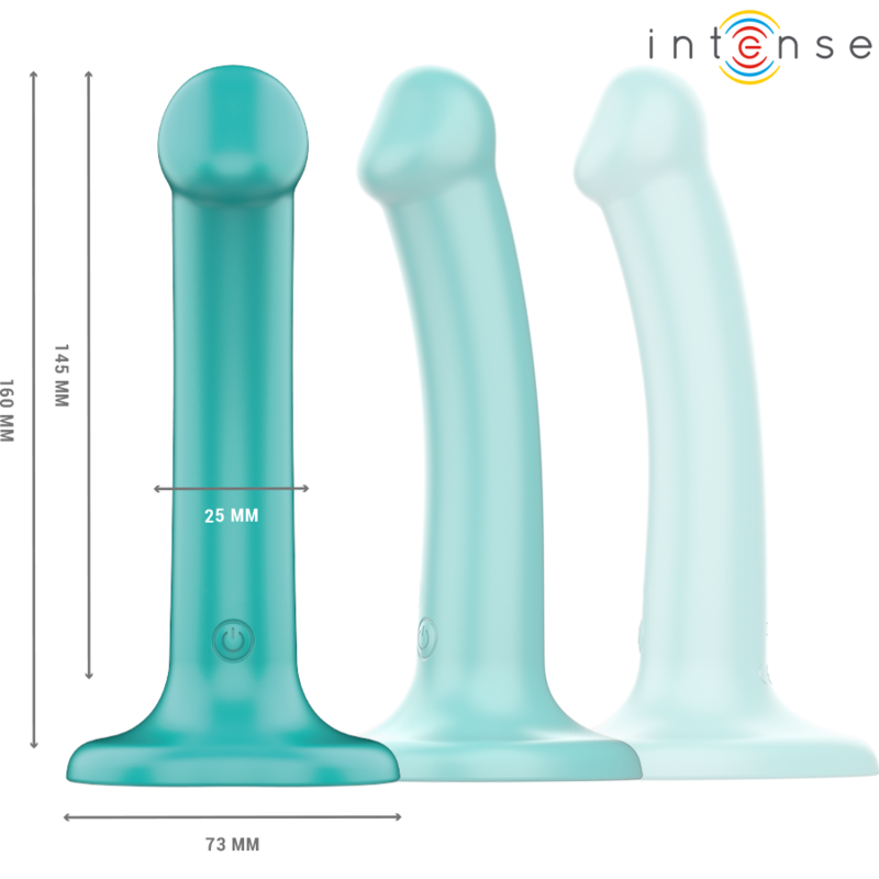 INTENSE - KATIE VIBRADOR CON VENTOSA 10 VIBRACIONES CONTROL REMOTO AZUL