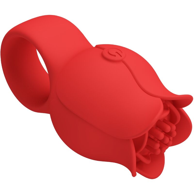 PRETTY LOVE - VIBRADOR DE DEDO JAE ROSE 10 VIBRACIONES ROJO