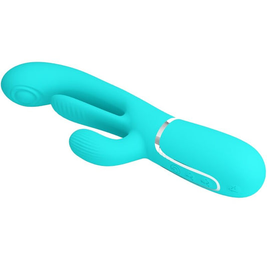 PRETTY LOVE - SHANIA TRIPLE RABBIT VIBRADOR MULTIFUNCIONAL 3 EN 1 AZUL
