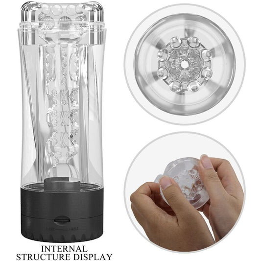 PRETTY LOVE - MASTURBADOR MASCULINO TAMARA MULTIVELOCIDAD VIBRADOR NEGRO