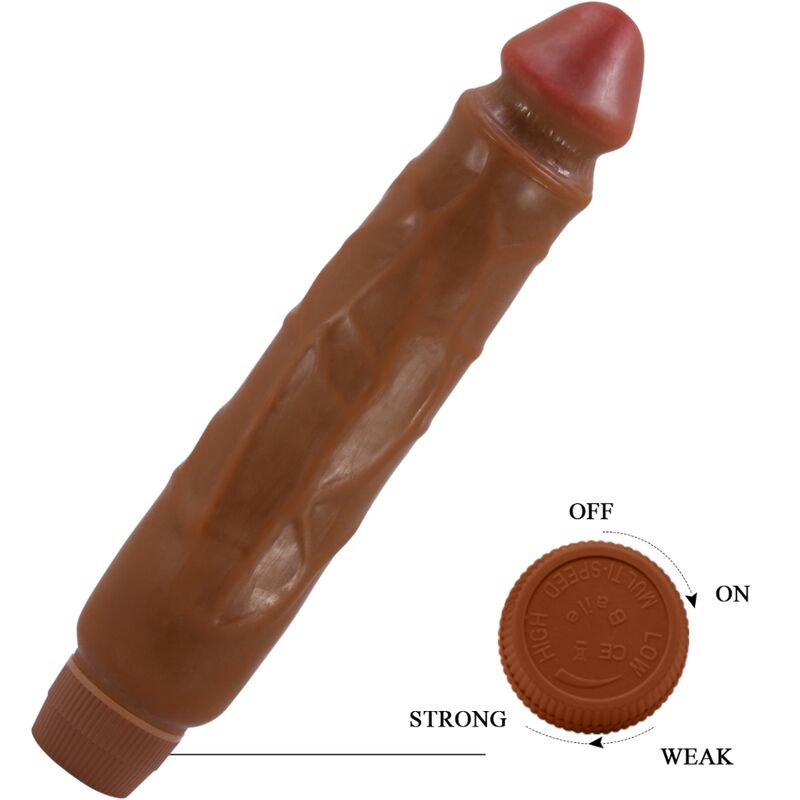 DANCE - JACK REALISTIC VIBRATOR 26 CM MULATTO
