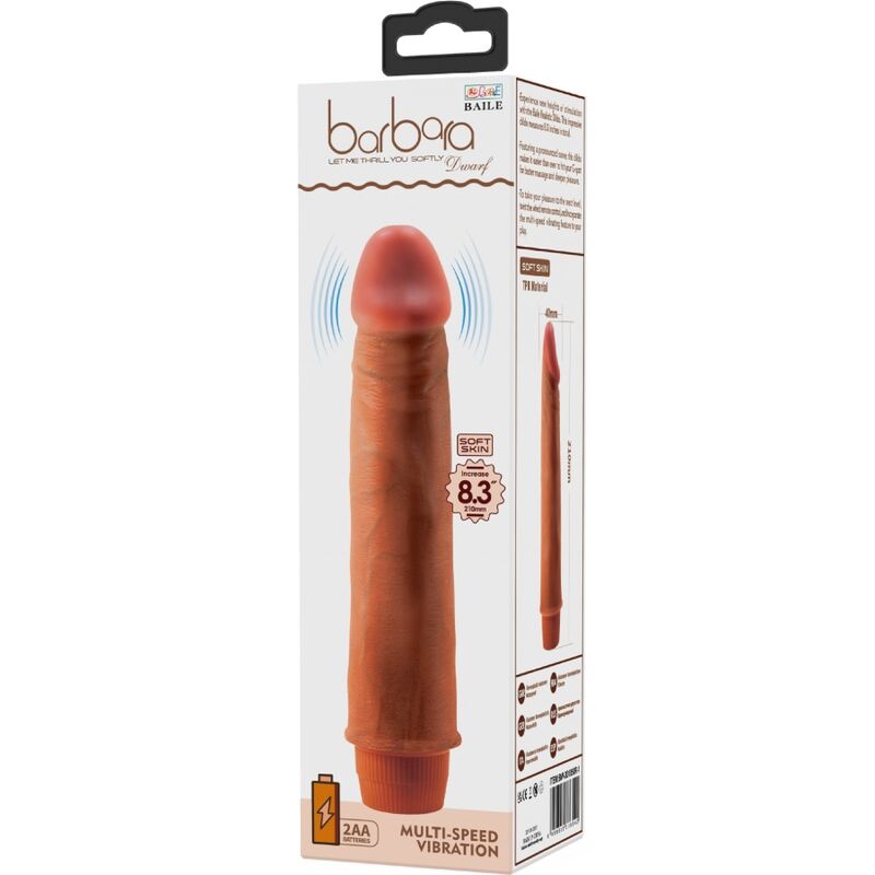 BAILE - 21 CM REALISTIC MULATTO DWARF VIBRATOR