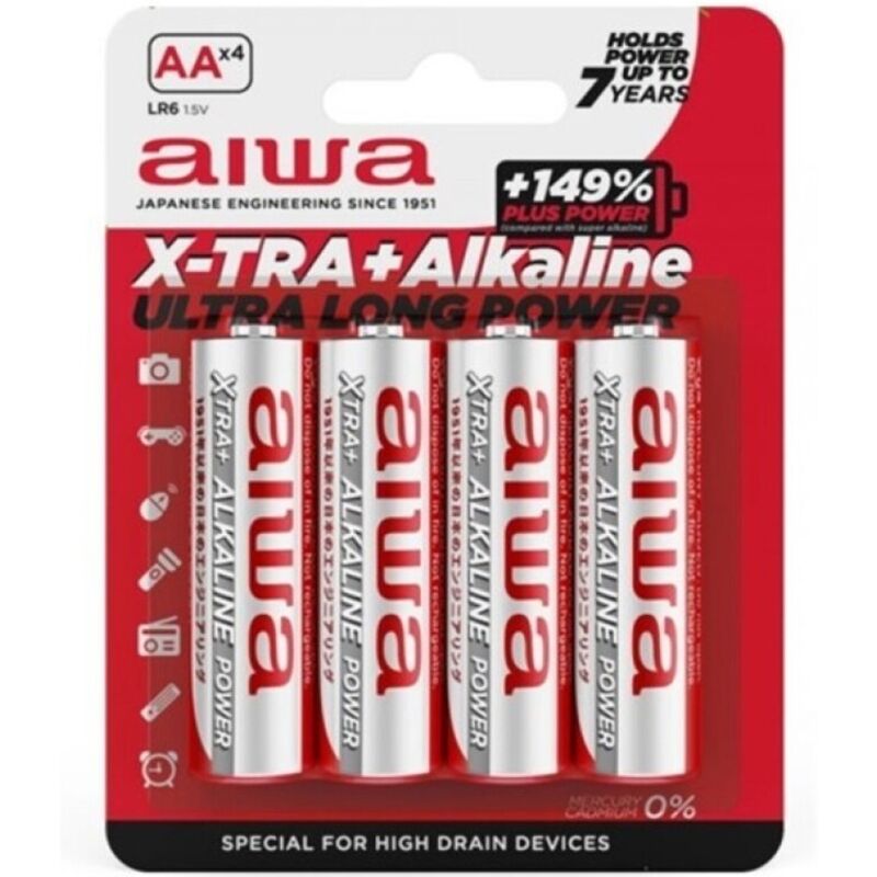 AIWA - PILAS ALCALINAS AA EXTRA ALCALINAS LR6 BLISTER*4